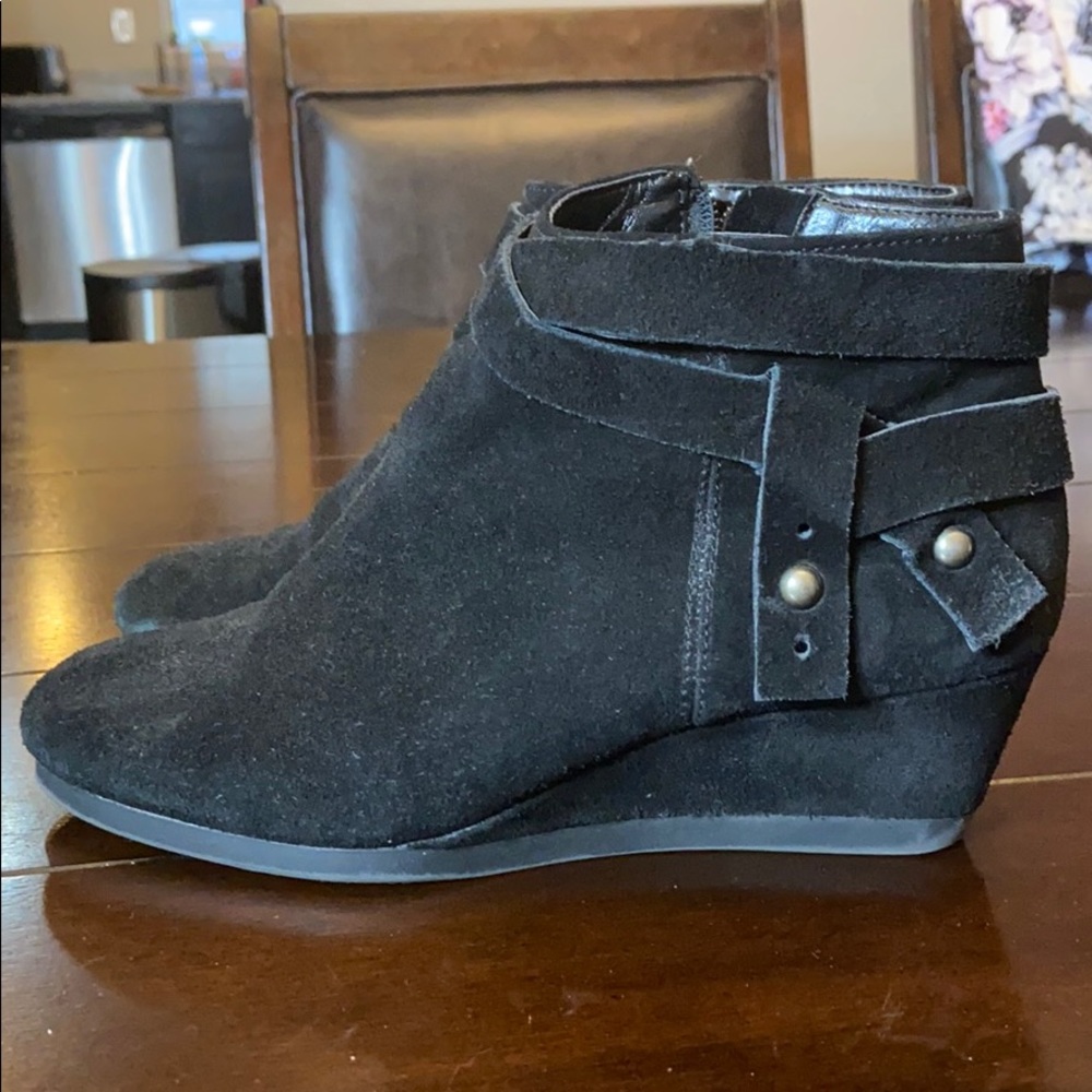 Nine West Black Wedge Boots. Size 7.5.